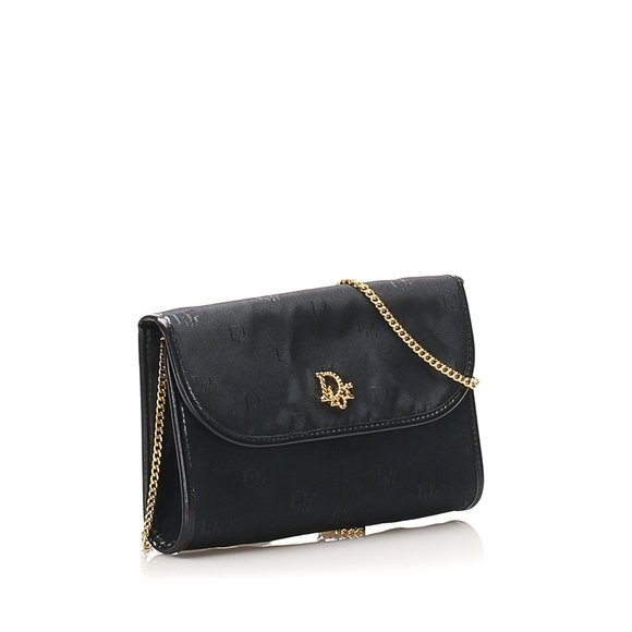 Dior Bags Christian Dior Chain Nylon Shoulder Bag Black Poshmark